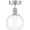 Access Lighting Port Nine Burgundy, Burgundy LED SemiFlush, Brushed Steel Finish, Clear Glass 63148LEDD-BS/CLR - alternate 5